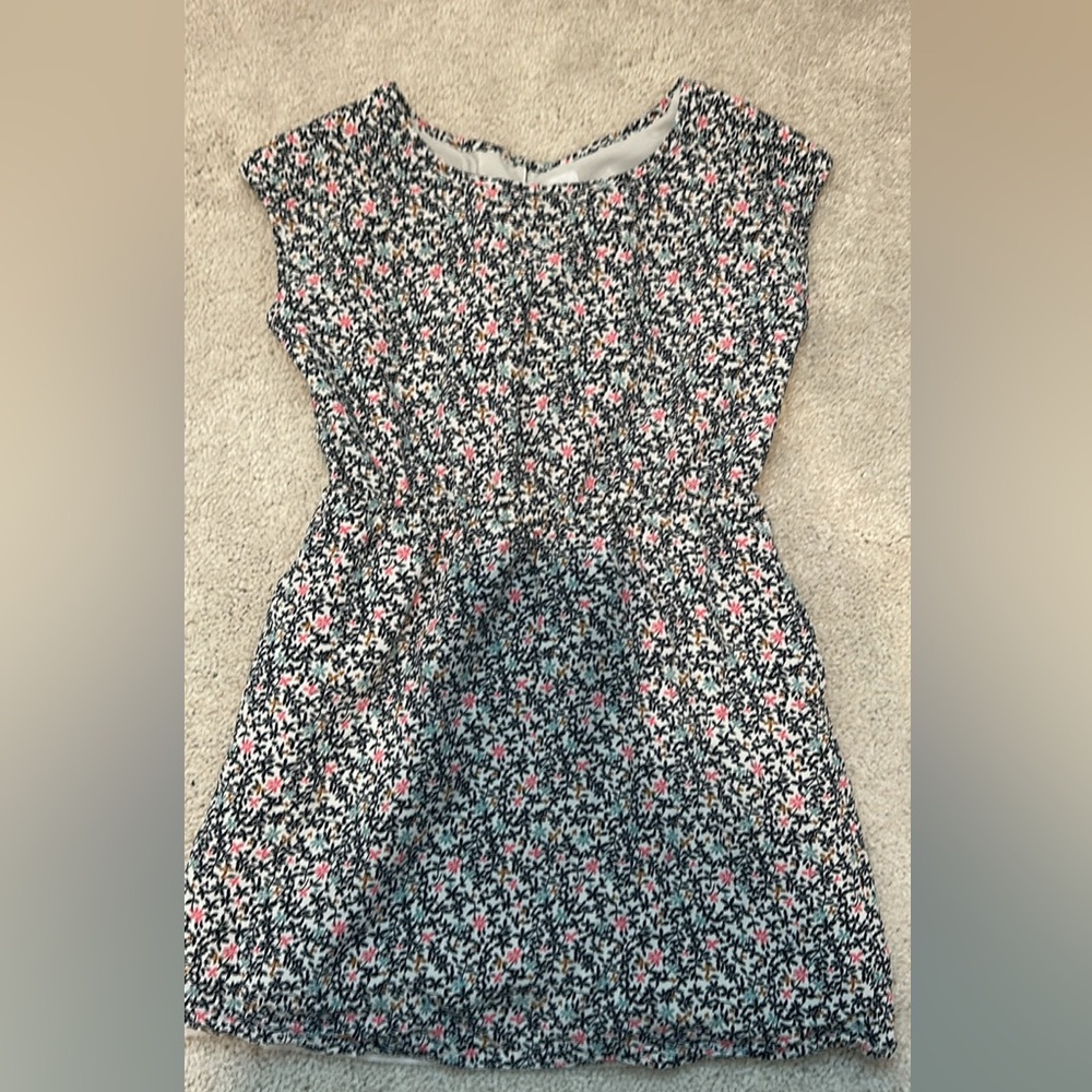 GAP Navy Floral Dress with Pink and White Flowers